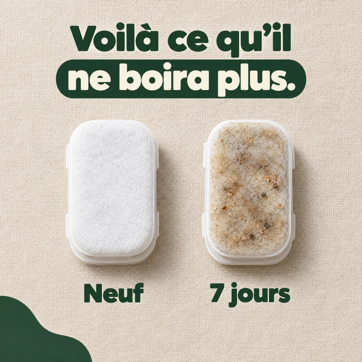 Filtre neuf et filtre après 7 jours : voilà ce qu’il ne boira plus